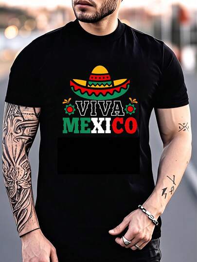 Playeras de hombre, Playera Patriota Mexicana 16 de Septiembre Estampado Vintage Unisex Viva México