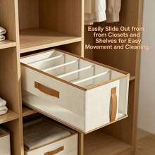 Vertical Handbag Storage Organizer Bag, Foldable Fabric Storage Box With Dividers And Handles, Multi-Functional Storage For Bags, Pants, Clothes, Suitable For Bedroom And Living Room - Multicolor - View 6