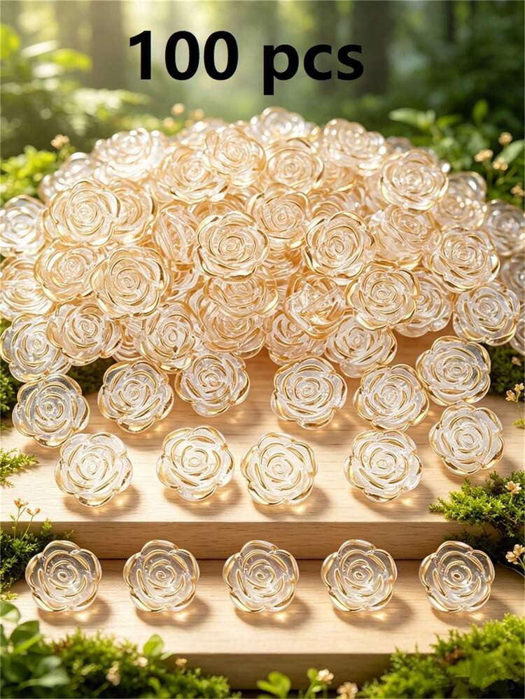50/100/200 hạt acrylic hình vỏ sò trắng 20mm, nắp hạt cánh hoa màu kem, phù hợp cho đồ thủ công DIY, làm trang sức và trang trí ốp điện thoại - Nhiều màu - Xem 18