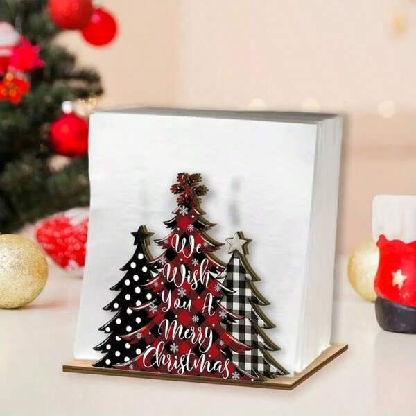 1 buah Tempat Serbet Rumah Natal Datar 2D, Cocok untuk Penggunaan di Meja. Dekorasi Natal Kayu Tebal Berbentuk Rumah Natal Klasik, Dispenser Handuk Kertas Modern Gaya Pedesaan Kayu, Mudah Dipasang untuk Penyimpanan. Hadiah Natal Liburan yang Sempurna. Tanpa Listrik, Tanpa Bulu, Cocok untuk 11 Hari Libur.
