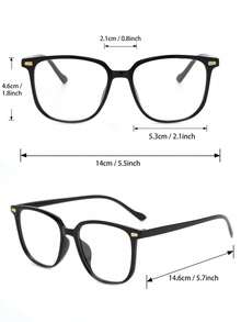 2/1 Pair Fashion Geometric Pattern Frame Color-Changing Glasses, Perfect Blend Of Geometric Aesthetics And Fashion Sense, Suitable For Daily Life, Office, Study, Reading, Travel, Fits All Face Shapes. - Multicolor - View 7