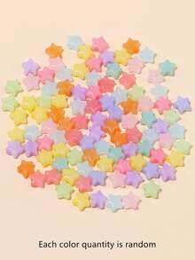 100pcs Star Acrylic Beads DIY Jewelry Accessory - Multicolor - View 3