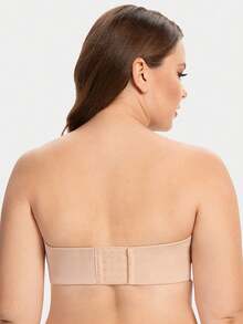 MELENECA Women's Strapless Bra For Large Bust Minimizer Unlined Bandeau With Underwire - Beige - View 3