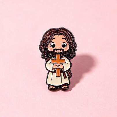 Sacred Heart Of Jesus Cartoon Lapel Enamel Pins And Brooches Badge Pins For Backpacks Bags Backpack Cool Decoration Friend For Gifts