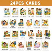 24 Kartu Flash Rutinitas Harian - Kartu Jadwal Visual & Alat Pembelajaran Keterampilan Hidup. Ilustrasi Tugas Rumah Tangga, Kebersihan & Aktivitas Perawatan Diri, Alat Bantu Belajar untuk Membangun Kebiasaan Baik, Kemandirian & Tanggung Jawab, Perlengkapan Homeschooling yang Luar Biasa. - A - View 7