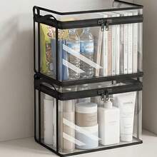 Large Thick Transparent Plastic Storage Box, 180° Hinge Lid, Snap-Lock Storage Container, Suitable For Clothes, Books, Office Supplies And Underbed Storage, Heavy-Duty Stackable Container, No Tools Required, Easy-Open Lid - Multicolor - View 6