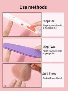 2/1 buah Kuas Debu Kuku Bentuk Kepala Jamur Besar, Kuas Makeup, Bulu Lembut, Warna Pink - Berwarna merah muda - View 3