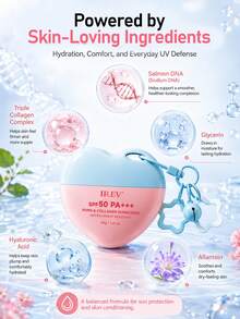 MOOYAM MOOAYAM SPF50+ PA+++ Collagen Sunscreen – Anti-Aging, Waterproof And Sweat-Resistant; Provides High-Performance Sun Protection, Fast-Drying, Non-Sticky - Pink Purple - View 9