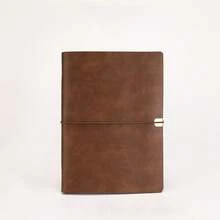 A5 Vintage Loose-Leaf Notebook Binder, Leather Textured Cover Journal With Elastic Band, 6-Ring Planner With Lined Pages, Retro Diary Organizer, Suitable For Writing, Note-Taking, Office, Study And Travel, Daily Planning Gift Journal, Back To School Supplies - Multicolor - View 9