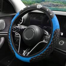 1pc Multicolor Crown Rhinestone Car Steering Wheel Cover, Bubble Embossed Elastic No Inner Ring Design, Anti-Slip All-Season Universal For Sedan SUV MPV Car Interior Accessory - Multicolor - View 10