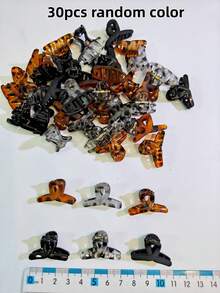 50pcs Mini Brown Ribbon Hair Clips, Strong Grip Mini Hair Clips, Suitable For Fine Hair, Small Hair Clips For Styling Bangs, Women's Daily Hair Accessories - Multicolor - View 5