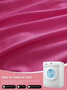 2/3pcs Solid Color Fitted Sheets, Mattress Protector, Mattress Cover, Deep Pocket Bed Sheets, Soft & Breathable, Suitable For All Bed Sizes - Twin, Full, Queen, King, 9-12 Inches/25cm Deep Pocket, Machine Washable, Watermelon Pink - Watermelon Pink - View 7