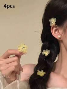 4/6/10件裝仙女紫色花朵髮夾，甜美可愛側邊夾，瀏海夾，度假髮飾，芭蕾風Y2K - 紫色 - 查看 17