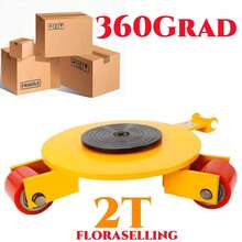 Virellio Panzerrollen 360Grad 2T Transportfahrwerk Transportrollen Industrieroller Roller - 35 x 40 x 12 cm - Übersicht 1