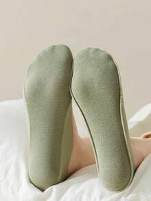 chuanwa（2） 1/5/10 Pairs Women's Socks Summer Thin Invisible Boat Socks Breathable Soft Comfortable Ice Silk Silicone Anti Slip Solid Color Minimalist Shallow Socks - Multicolor - View 7