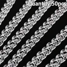 50pcs Rantai Akrilik Transparan Warna Campuran untuk Membuat Perhiasan DIY, Gelang, Gantungan Mobil, dan Aksesoris Rantai Ponsel - Rantai transparan buatan sendiri - View 10