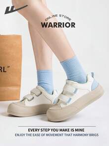 Warrior Women's Board ShoesSpring And SummerComfortable Modest Style Casual Yet Sleek Sneakers Applicable Throughout The Year Wear-Resisting All-Day Wear Training Sneakers Running Shoes - Beige/Light Blue - View 8