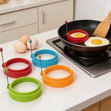 4pcs Egg Ring Molds, Multi-Functional Breakfast Tool - Multicolor - View 9