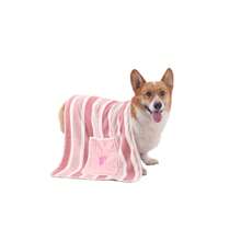 1pc Pet Pocket Absorbent Towel, Thickened Quick-Dry Bath Towel - High Absorbency, Soft Skin-Friendly, Pocket Design, Machine Washable, Hangable Storage - Suitable For Dog And Cat Bathing, Post-Rain Drying, Outdoor Water Play - Multicolor - View 16