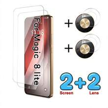Compatible With Honor Magic 7 Lite /Magic 7 Pro/Magic 7 /Magic 8 Lite /Magic 8/Magic 8pro /Magic V5/Magic Compatible With Honor 400 PRO Honor 200 /200 Pro Curved Tempered Glass Screen Protector Silk Print High Definition Camera Lens Protector Anti-Scratch Tempered Glass Film Anti-Fingerprint Camera Protector Tempered Glass Screen Film 3D High Definition Camera Lens Protector Pad Rear Camera Protector - Clear - View 13