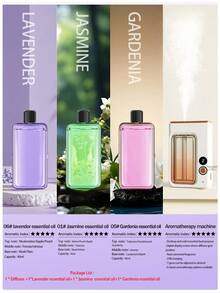 Value Gift Set! Wireless Portable Aromatherapy Diffuser With 7 Adjustable Settings, 6 Types Of 40ml Essential Oils For Easy Switching, USB-C Fast Charging + Digital Display Screen, Long-Lasting Fragrance All Day - D8K - View 18