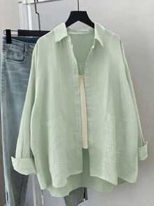 Women Blouses & Shirts - 藍綠色 - 查看 1