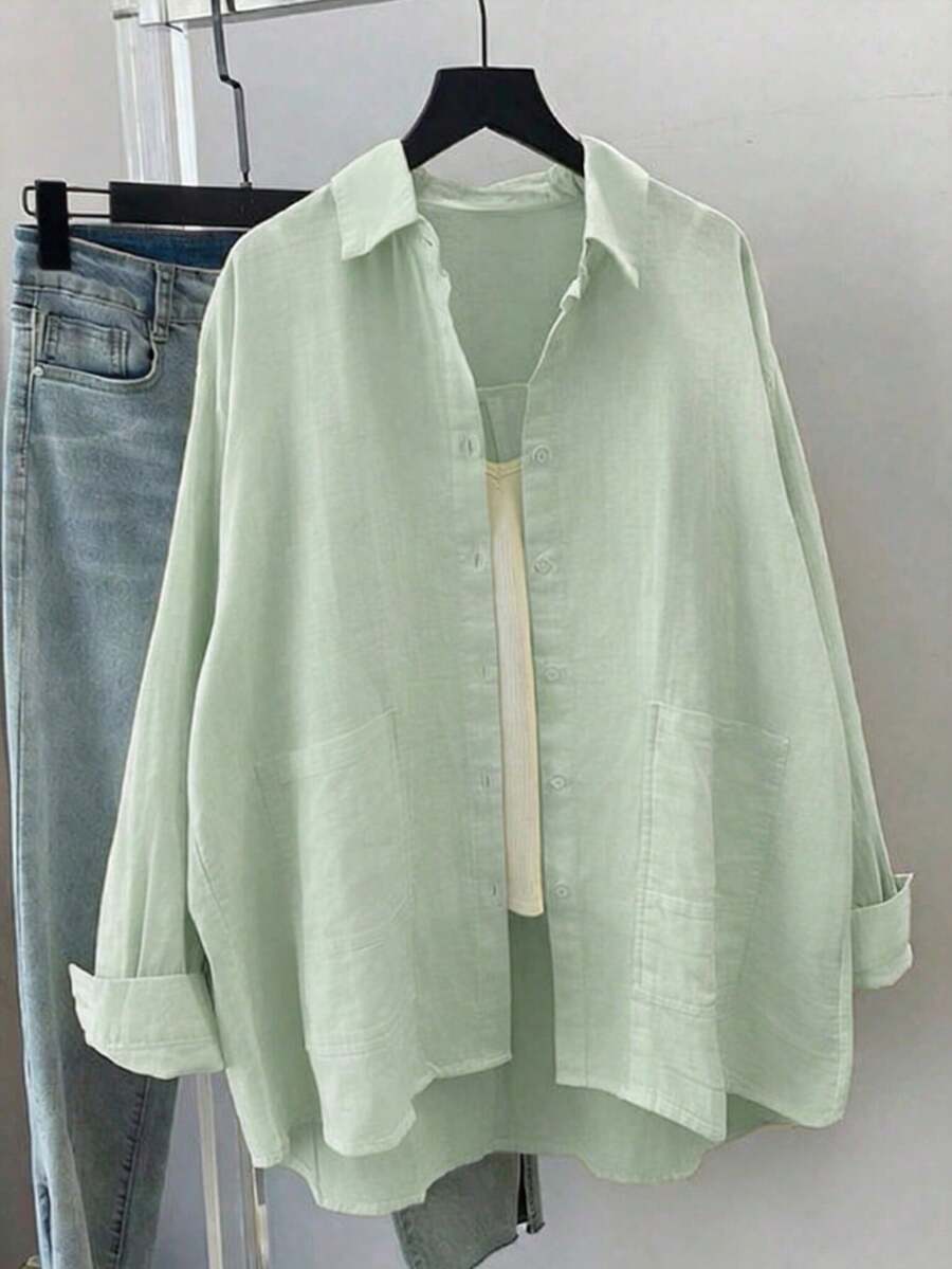 Women Blouses & Shirts - 藍綠色 - 查看 1