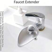Faucet Extender For Kids Hand Washing, Kitchen Faucet Water Guide Splash Guard Extension, Water-Saving Faucet Extender - A - View 4