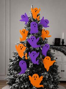 1/6/12 Stücke Halloween Geister Gartenschilder, Orange & Lila dekorative Rasenstecker, geeignet für gruselige Außendekoration, süßes fliegendes Geisterdesign, perfekt für Garten, Veranda, Weg und Partydekoration, ideal für Hausbesitzer, Gastgeber und Veranstaltungsplaner, Halloween Trick or Treat Spukhaus Dekoration - Verschiedenfarbig - Übersicht 4
