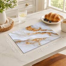 1 pieza Alfombrilla de drenaje de cocina de tierra de diatomeas con patrón de mármol, alfombrilla de secado rápido y antideslizante para cafetera y alfombrilla de secado de platos, adecuada para encimera de cocina y mesa de comedor - Multicolor - Ver 8