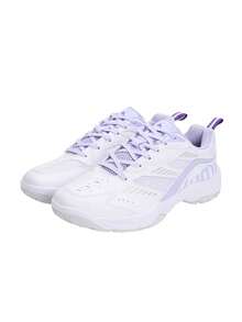 KUMPOO Men's Training Shoes Low-Top Anti-Slip Cushioning Lightweight Daily Sports Shoes KHR-D16 - White/Light Purple - View 4
