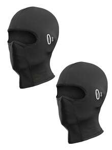 1pc/2pcs Unisex Solid Color Nylon Balaclava Headwear Set, Single Hole Full Face Mask For Cycling, Suitable For Daily Wear And Outdoor Activities - Multicolor - View 6
