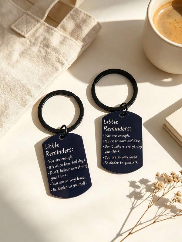 1pc Acrylic Fun Inspirational Quotes Men's Key Chain, Gifts For Friends, Classmates, Colleagues And Family, Car Parts Bag, Charming School Cute Gifts