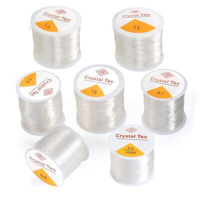 1 Roll Transparent Strong Elastic Cord DIY Beading String Handmade Jewelry Making Material Necklace Bracelet Universal Elastic Rope