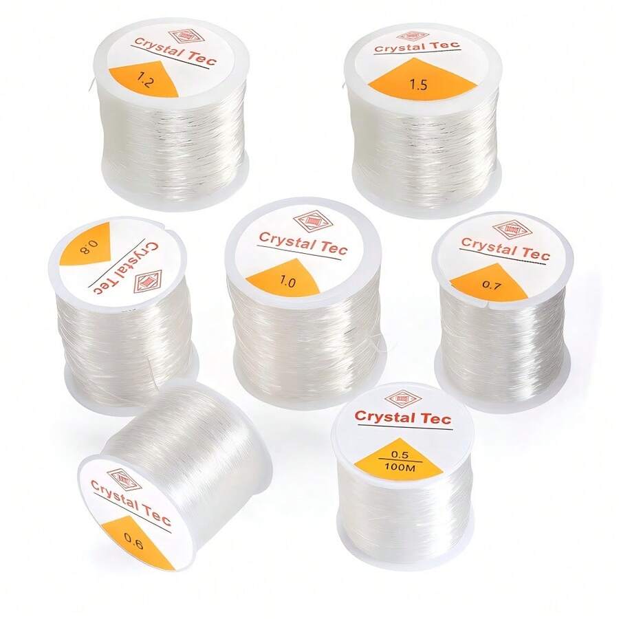 1 Roll Transparent Strong Elastic Cord DIY Beading String Handmade Jewelry Making Material Necklace Bracelet Universal Elastic Rope