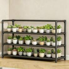 3-Tier/5-Tier Metal Standing Storage Rack, Easy Assembly, Home Entryway Shoe Rack, Bedroom Bookshelf, Living Room Multi-Function Storage Shelf, Dormitory Multi-Layer Organizer - Multicolor - View 4