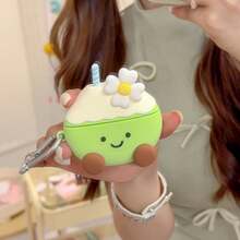 Stylish 3D Daisy Coconut Earphone Case, Soft Material Earphone Protective Cover, Decorated With Daisy, Suitable For AirPro2/Pro/4/3 Earphones - Multicolor - View 4