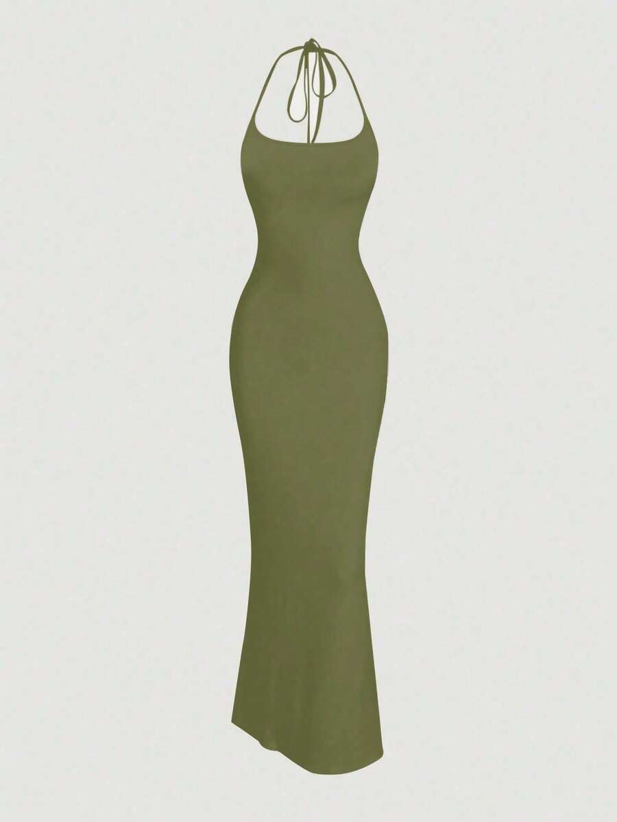 STVO Popular Women's Short Dress - 橄欖綠 - 查看 1