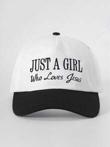 1件刺繡「Just A Girl」棒球帽，可調節防曬休閒帽，適合春夏秋季旅行、海灘度假，男士遮陽帽，Y2K風格青年帽 - 棒球帽 - 查看 20