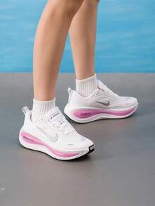 Jordan Women's Running Shoes W NIKE VOMERO PLUS 26 Summer Comfortable Outdoor Commute Sports Shoes HV8154-110 - White/Metallic Silver/Light Lilac - View 2