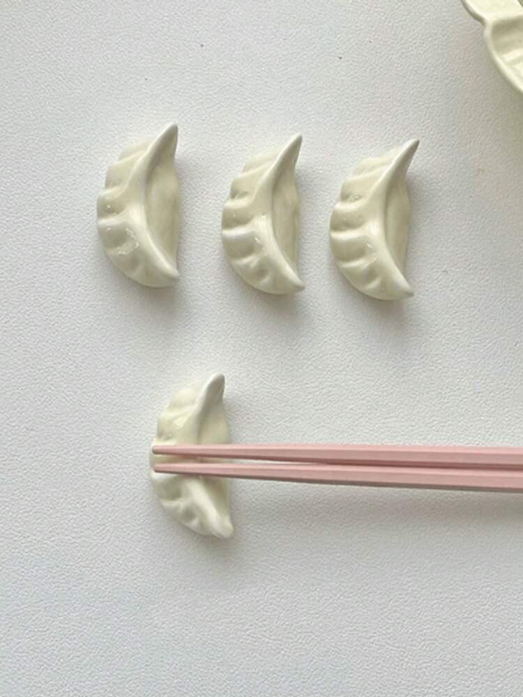 陶瓷筷子架，可愛創意刀叉架，餃子造型陶瓷筷子托勺子架，居家餐桌桌面筷子架，筷子枕，筷子托 - 查看 4