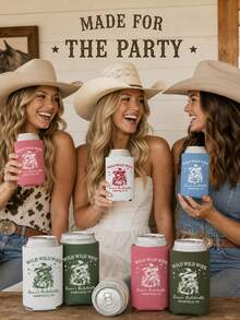 1pc Customizable Slogan Western Cowboy Lady Cup Cover, Retro Portrait Printed Heat-Insulating Cover, An Excellent Personalized Choice For Weddings And Parties - Multicolor - View 6