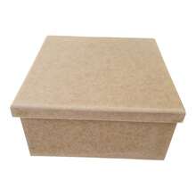 Caixa MDF 20x20x10 cm Tampa de Sapato para Personalização | Convites de Casamento, Presentes e Lembranças - Caramelo - Visão 3