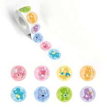 500Pcs/Roll /1000Pcs Care Bears Stickers, Cute Cartoon Bear Pattern Stickers Set For Personalized DIY Scrapbook Self-Adhesive Rewards Guitars Phones Laptops Skateboards Luggage, Assorted Colors, Birthday Gift Graduation Gift For Teens Adults - Multicolor - View 9