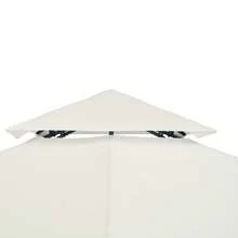 10' X 10' Gazebo Replacement Canopy Top, 2-Tier UV-Protective Cream White Cover For Garden, Patio Outdoor Use (Top Only) - Apricot - View 9