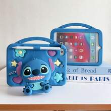 Disney Stitch Silicone 3D Tablet Protective Case, Protective Cover, Equipped With Integrated Molded Telescopic Stand For Convenient Daily Use, 3D Embossed Design, Bluetooth Stylus Slot, Carrying Strap, Shockproof And Anti-Drop, Premium Look For Photography, Suitable For IPad/Air/Pro Models - Royal Blue - View 4