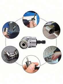 105° Right Angle Drill Adapter, 1/4" Hex Shank Magnetic Bit Extension Bar, Suitable For Electric Screwdrivers And Drills, Narrow Space Drive Accessory - Multiple Styles - View 2