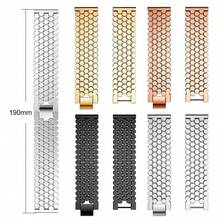 20mm XDfind Fish Scale Texture Metal Watch Band(Silver) - Black - View 5