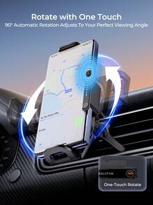 REMAX 15W Wireless Car Charger Phone Mount With Auto-Clamping & Auto Rotation, Fits Foldable & Regular Phones, Adjustable Charging Coil, Built-In 150mAh Battery, RGB Ambient Light, Stable Triangle Hook Design, Car Accessories, Car Essentials, Car Stuff - Charger Mount - View 5