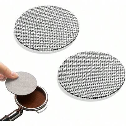 2Pzs Filtro Portafiltro de Café 51mm Puck Screen, 1.7mm de Grosor 150μm Acero Inoxidable Reutilizable, Accesorios para Cafetera Espresso, Malla de Filtro para Extracción Uniforme